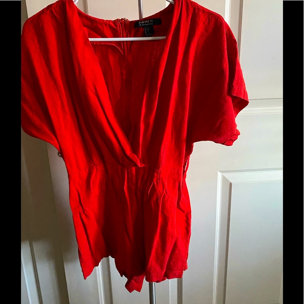 small red romper